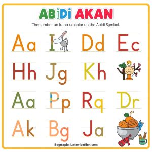 Abidii AKAN  (AKAN  Alphabet) Printable Worksheets for Children