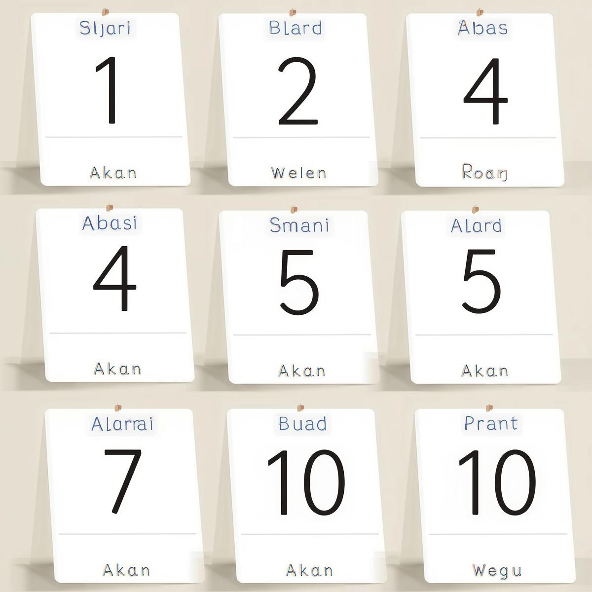 Ọ Nụọgụgụ: Counting Numbers (1-10) in AKAN Flashcards