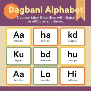 Dagbani Alphabet With Simple Words Flashcards